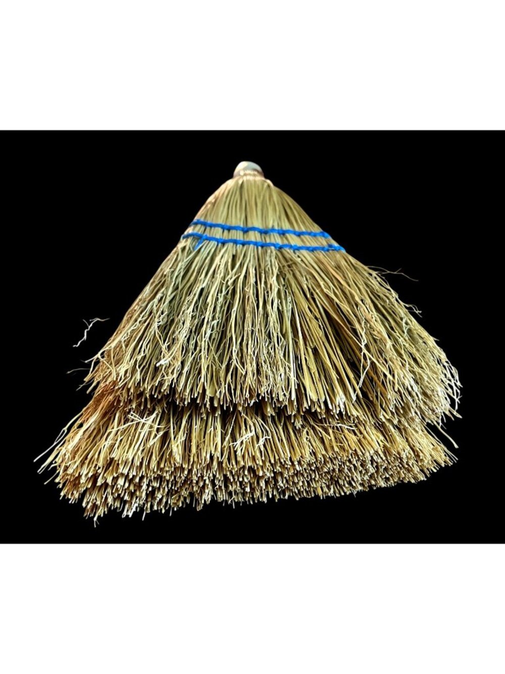 Vtg Fits Rite Handcrafted Decorative Straw Whisk Brooms Set Of 2 - Picture 5 of 6